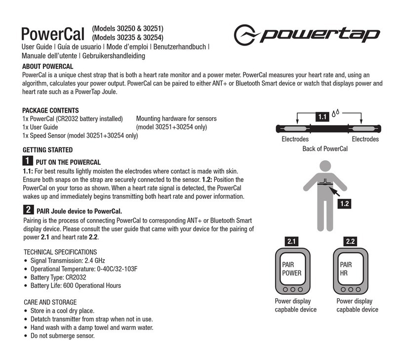 PowerTap PowerCal 30250 User manual