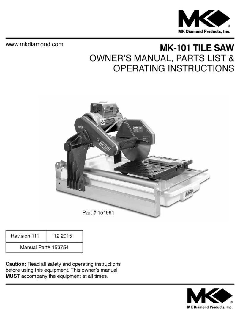 MK Diamond Products MK-101 User manual MK Diamond Products MK-101 User manual