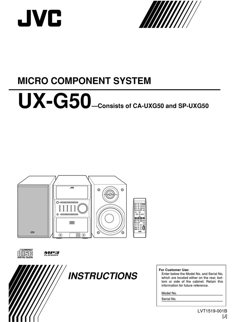 JVC UXG50 - CD Microsystem With USB Audio User manual
