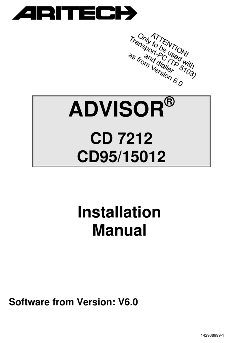 Aritech ADVISOR CD72 installation manual