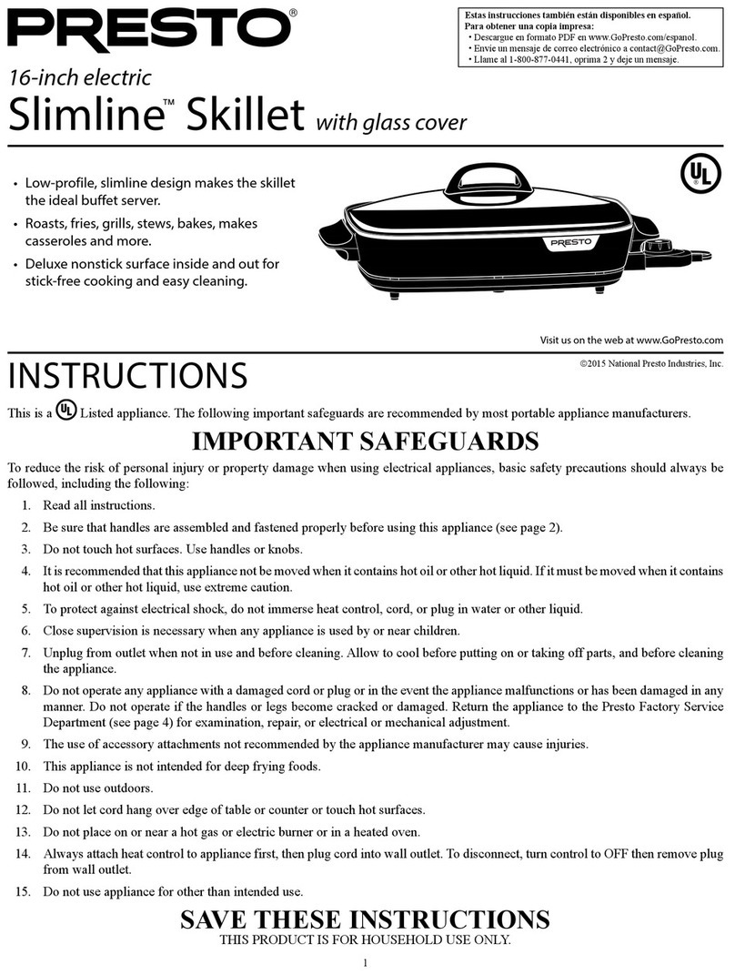 Presto Slimline 06858 User manual