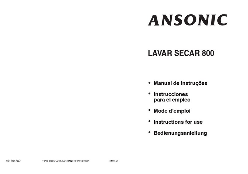 Ansonic LAVASECA 800 Instructions for use