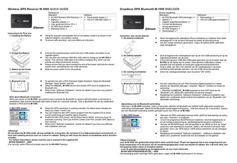 Holux M-1000 quick guide