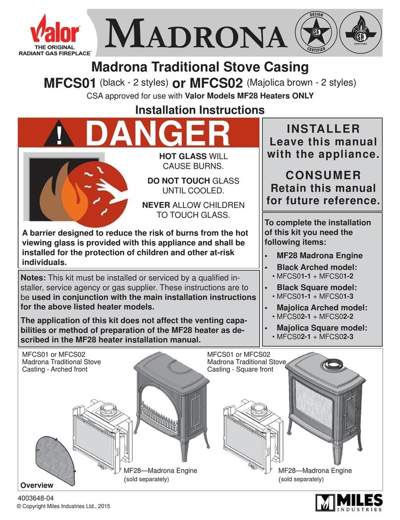 Valor MADRONA MFCS01 installation instructions