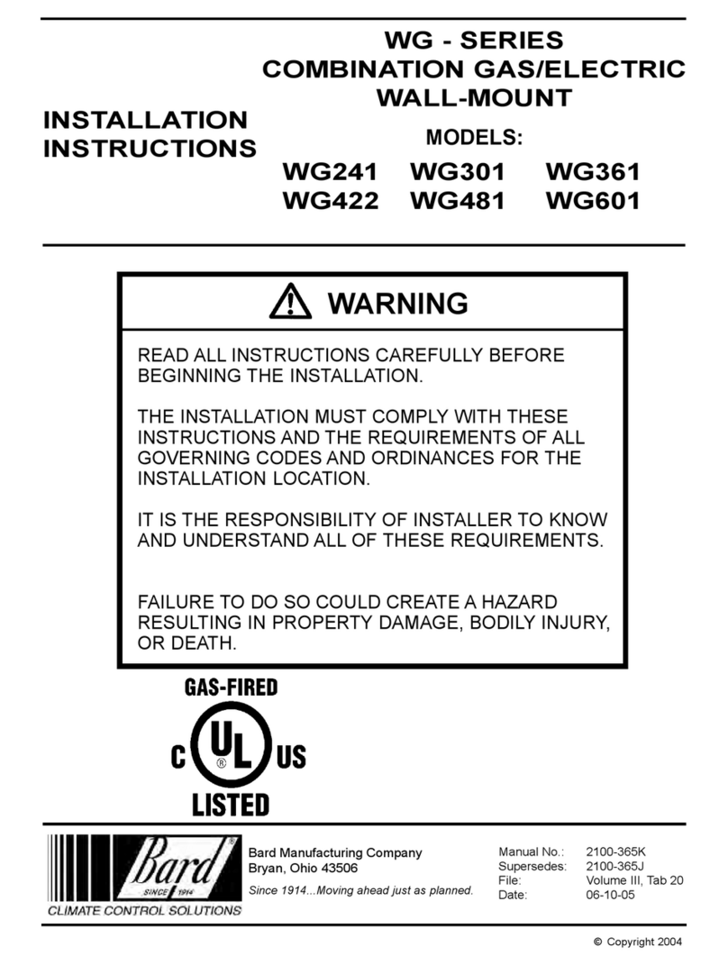 Bard WG241 installation instructions