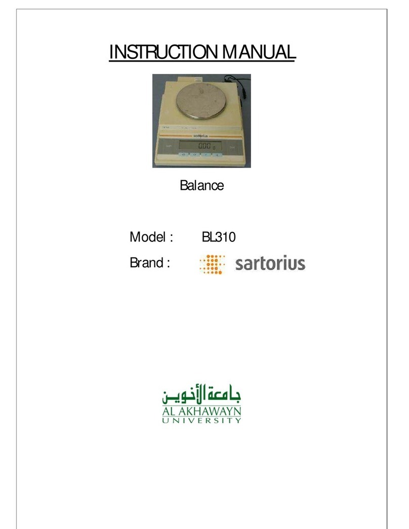 Sartorius BL310 User manual