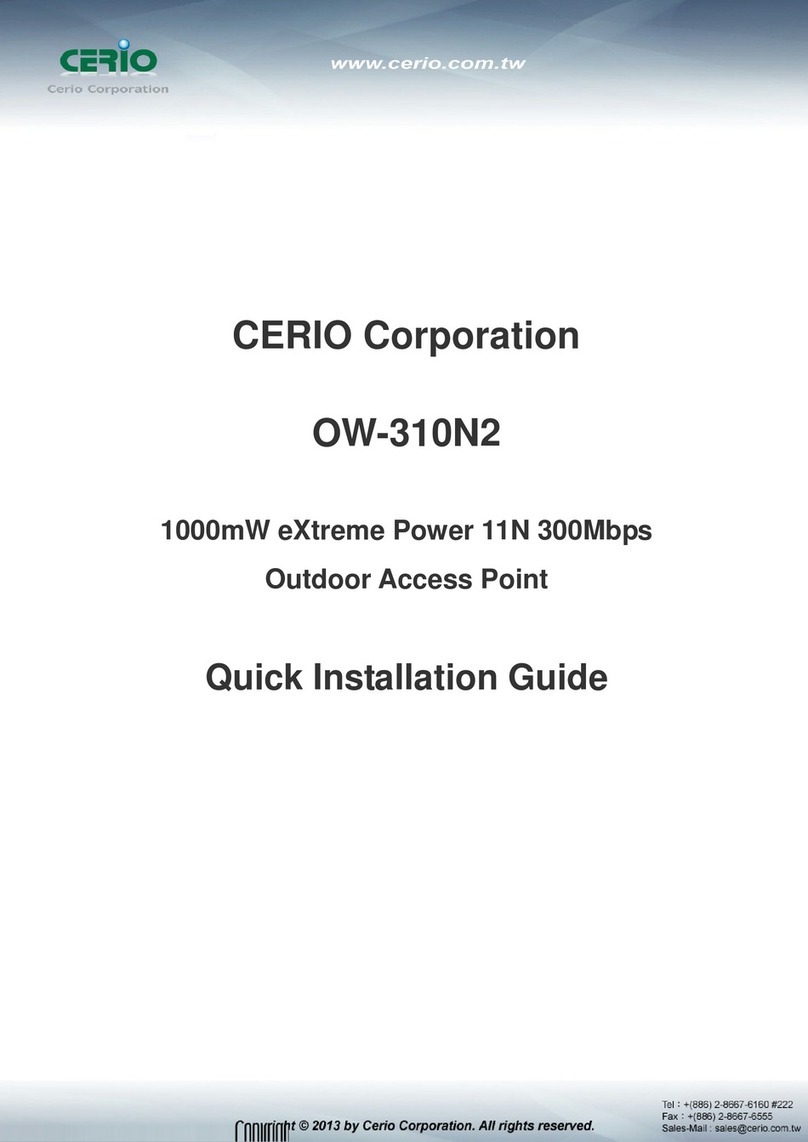 Cerio ow-310n2 Operator's manual
