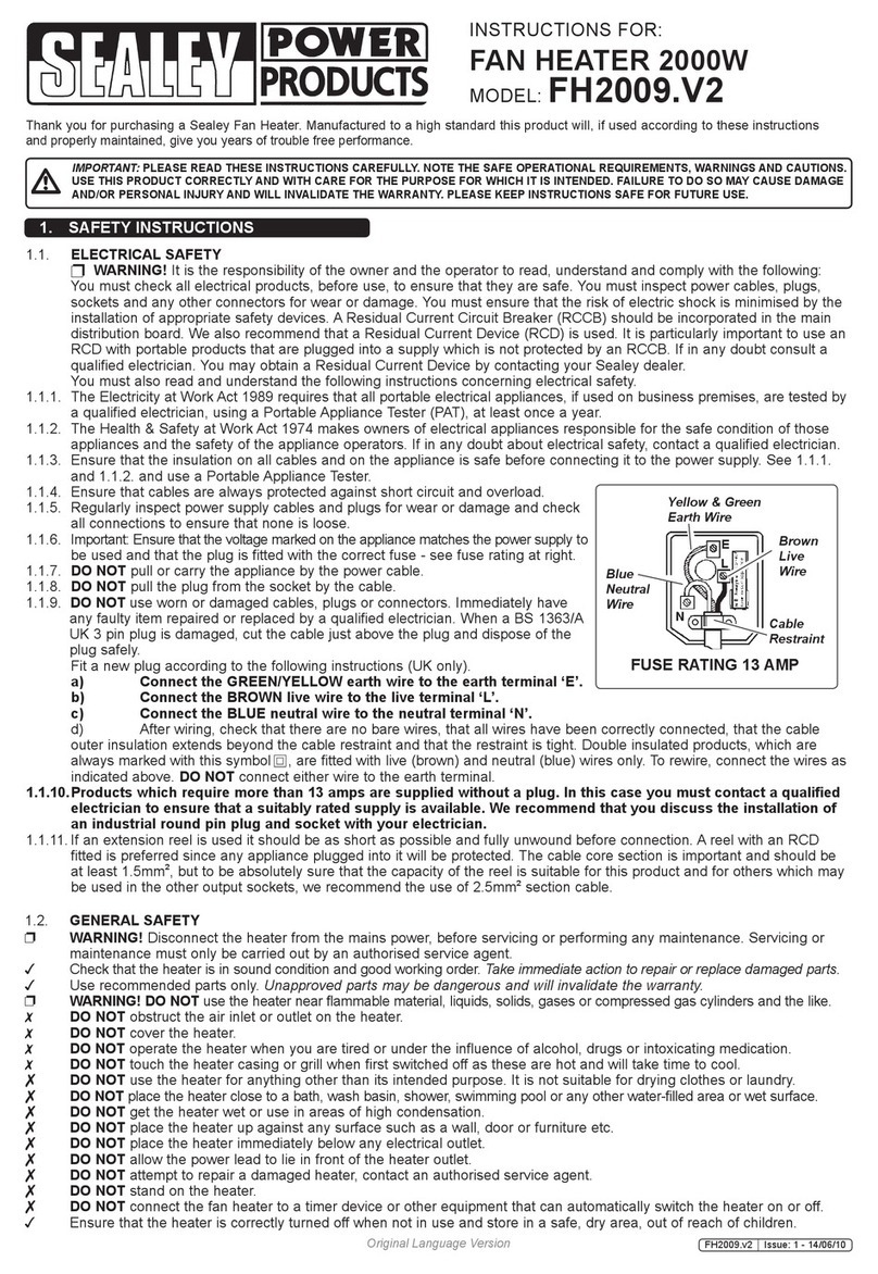 Sealey FH2009.V2 User manual