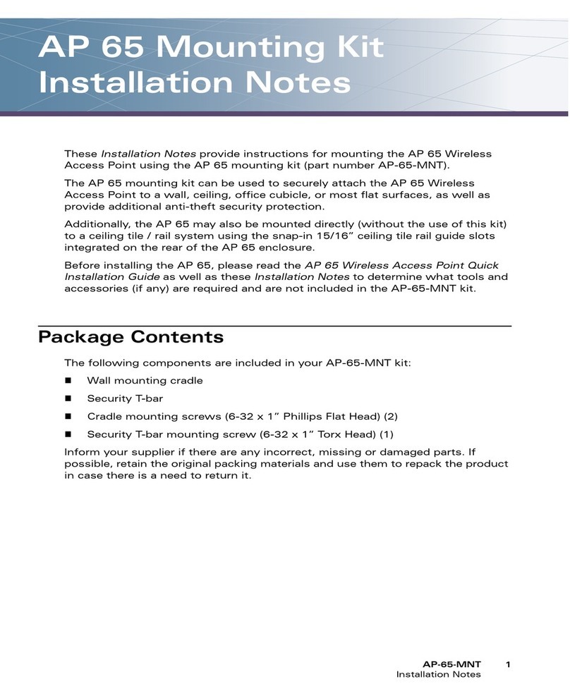 Aruba AP-65-MNT Quick start guide
