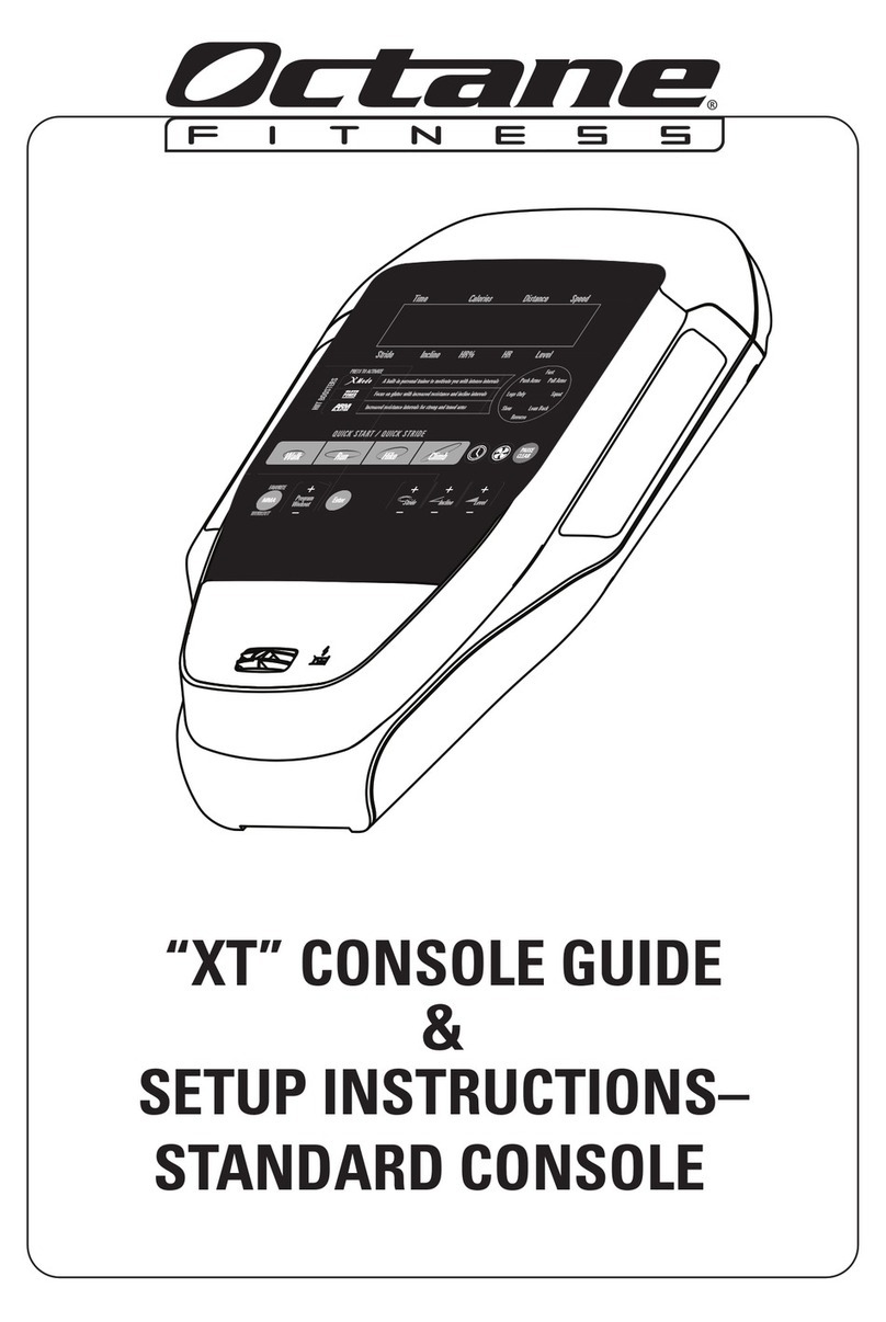 Octane Fitness XT Setup & operation manual
