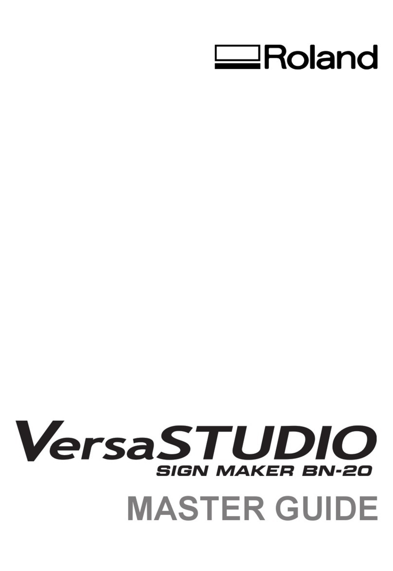 Roland VersaStudio BR-20 Use and care manual