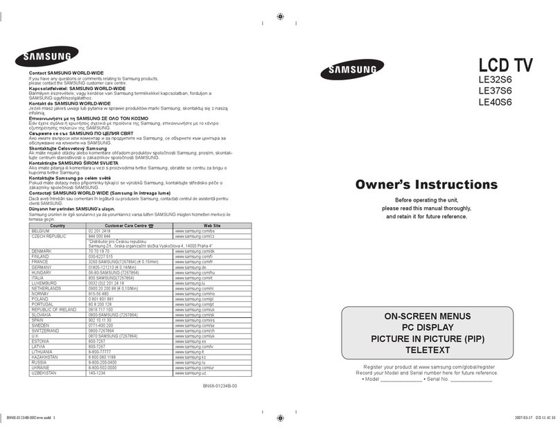 Samsung LE32S6 User manual