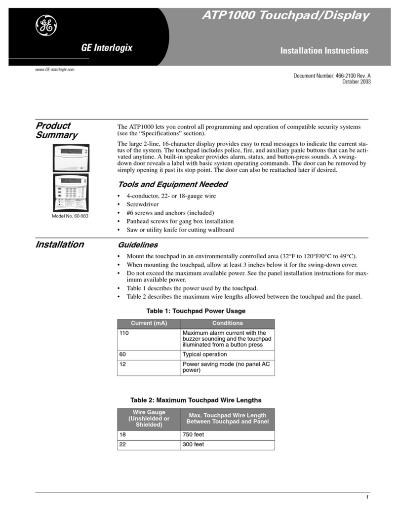 GE Interlogix ATP1000 installation instructions