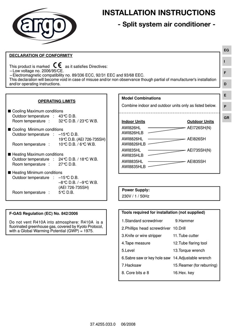 Argo AWI826-835 User manual