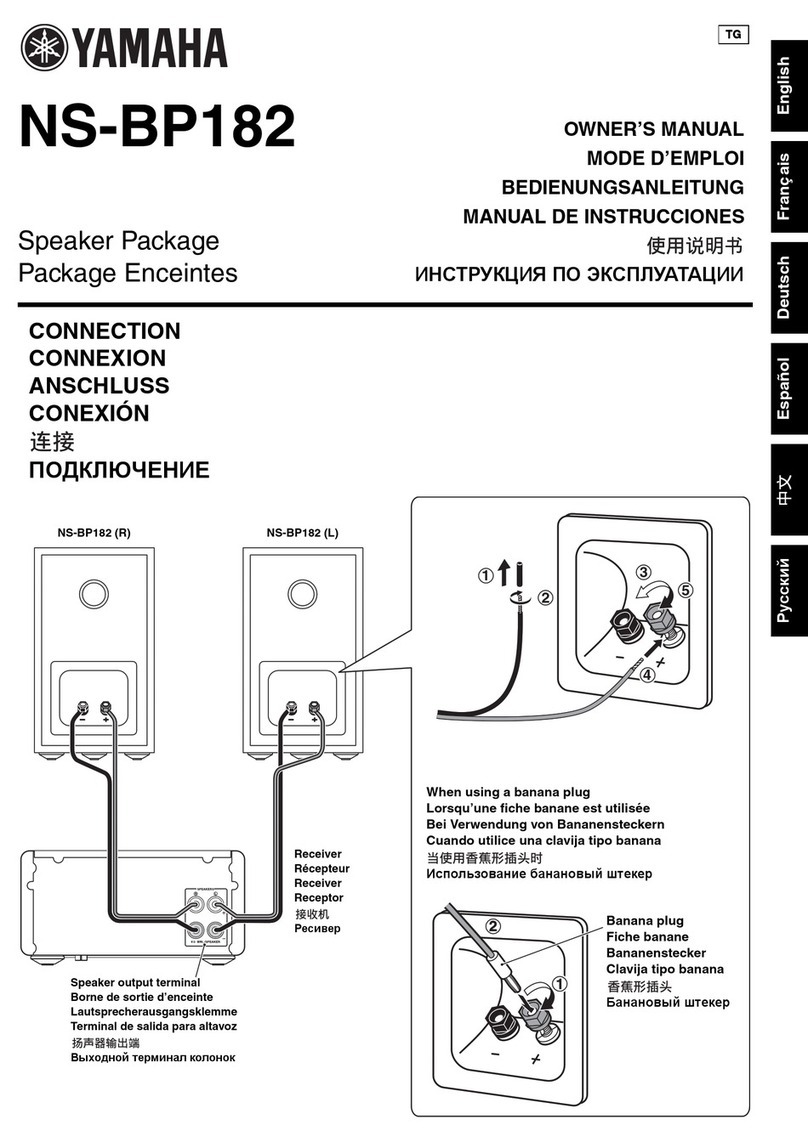 Yamaha NS-BP182 owner's manual