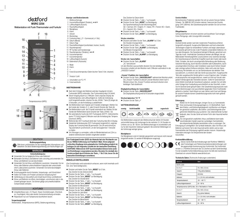 Dexford WSRC 2254 User manual