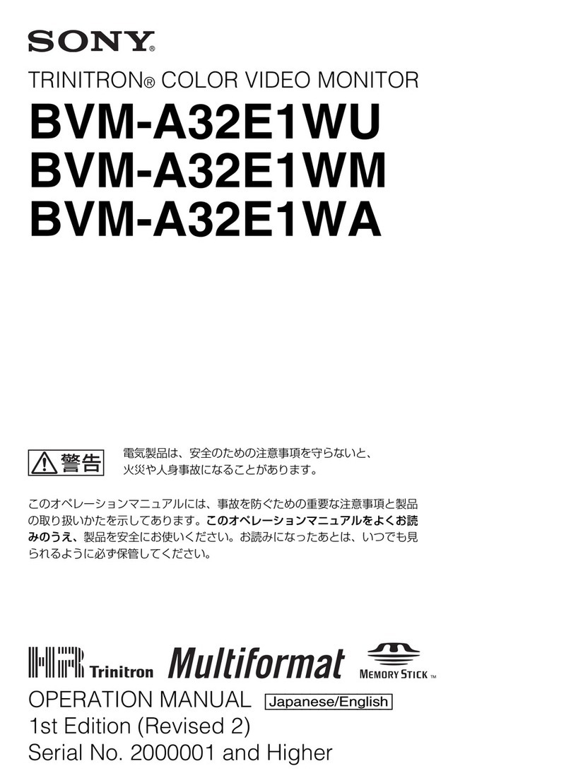 Sony Trinitron BVM-A32E1WU User manual
