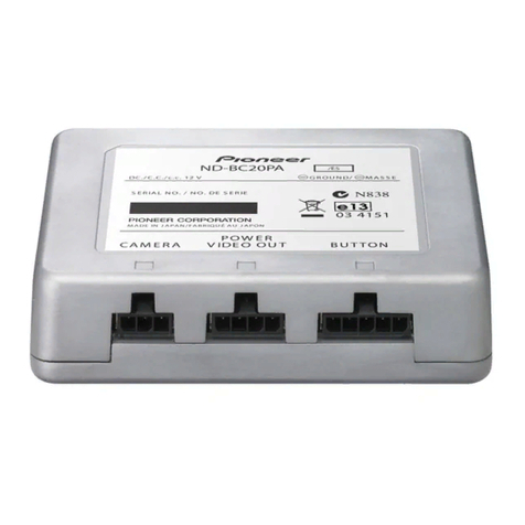 Pioneer ND-BC20PA installation manual