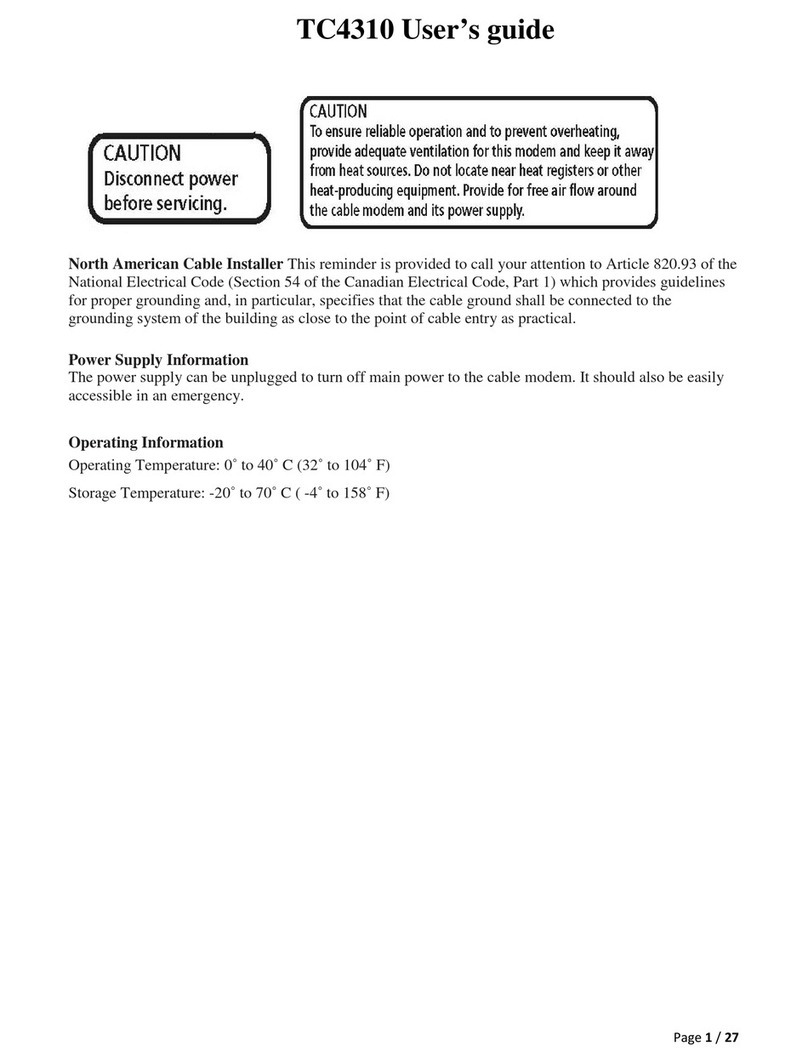 Technicolor TC4310 User manual