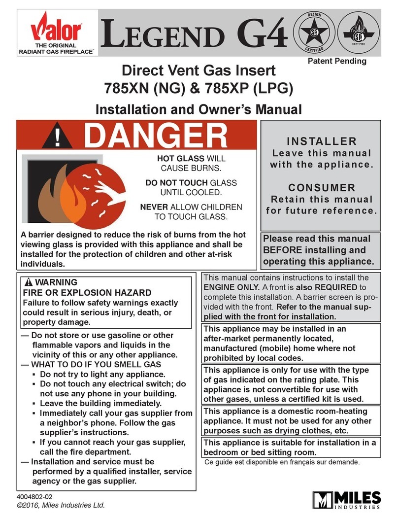 Valor LEGEND G4 785XN Installation instructions