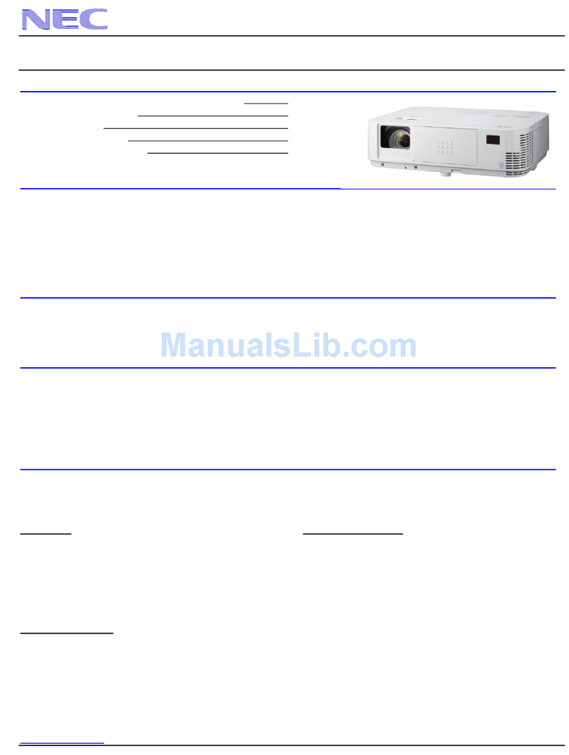 NEC M402H User manual