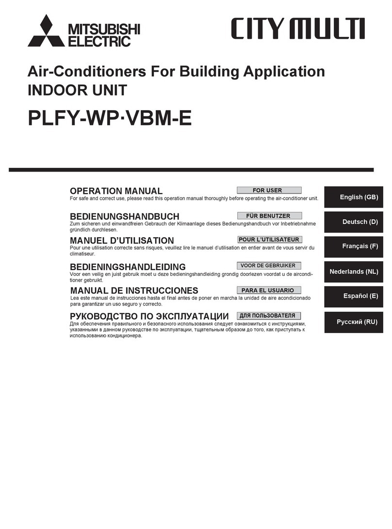 Mitsubishi Electric PLFY-WP32VBM-E User manual