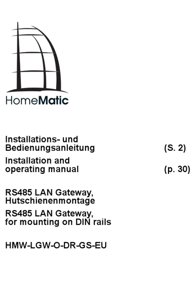 HomeMatic HMW-LGW-O-DR-GS-EU Installation and operating manual