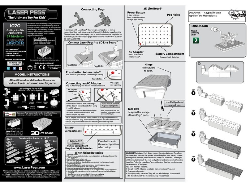 LaserPegs 1070 User manual LaserPegs 1070 User manual