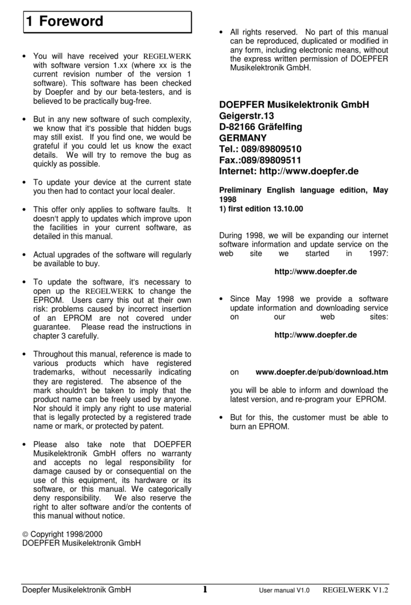 DOEPFER REGELWERK user manual