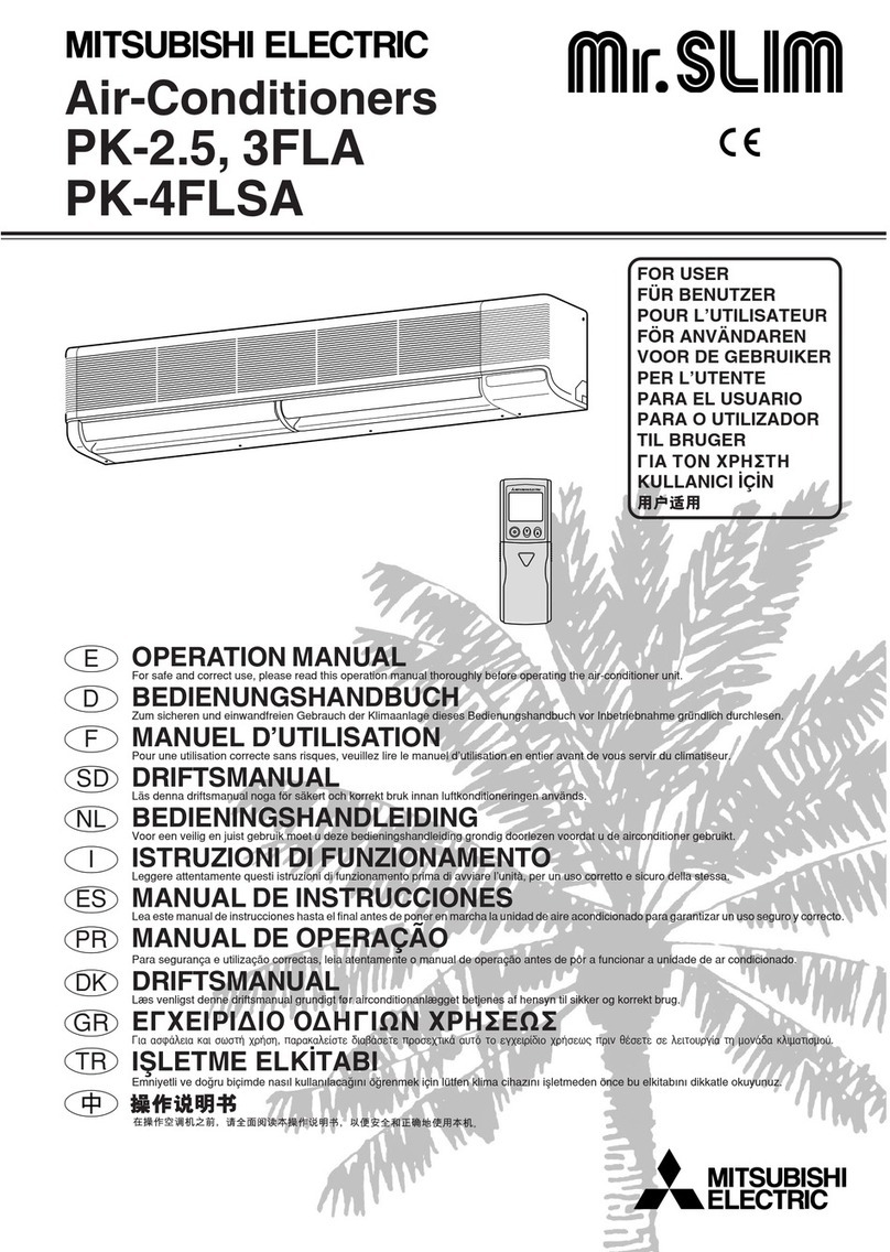 Mitsubishi Electric Mr. Slim PK-2.5FLA User manual