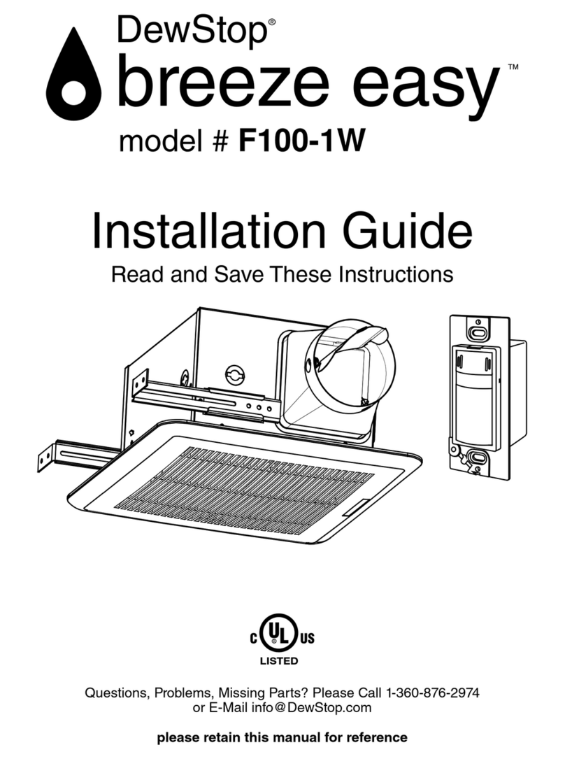 DewStop breeze easy F100-1W installation guide