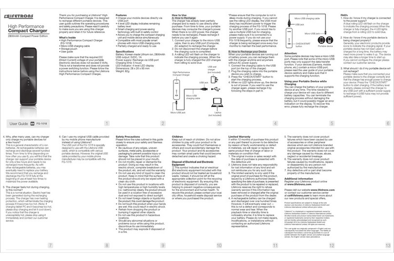 Lifetrons FG-1018 user guide