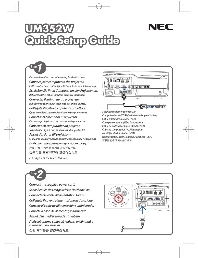 NEC UM352W User manual