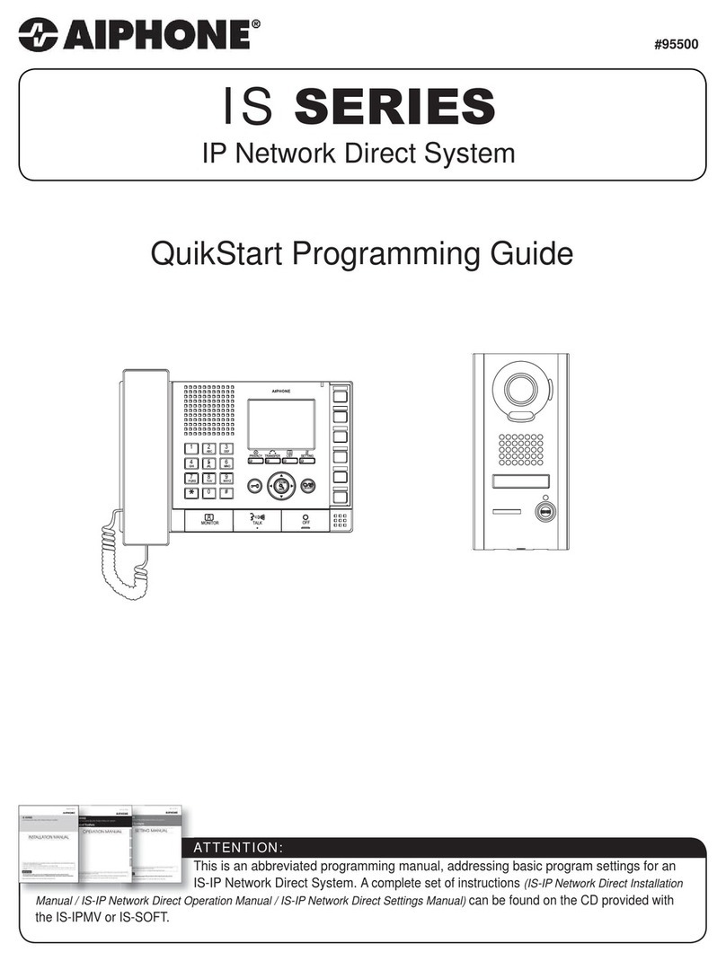 Aiphone IS SERIES Quick start programming guide