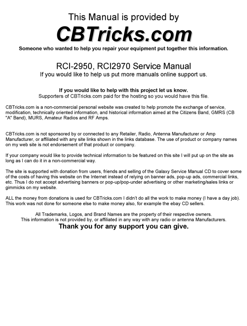 Ranger RCI-2950 User manual