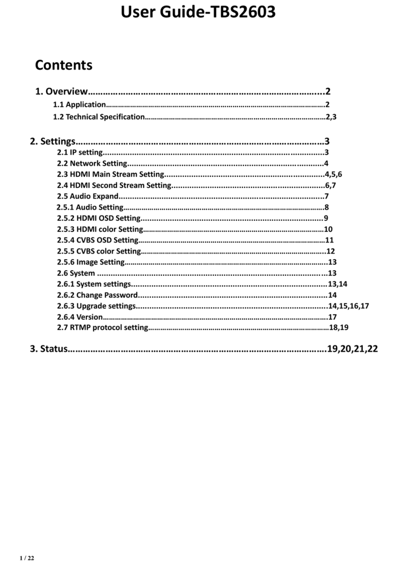 TBS technologies TBS2603 user guide