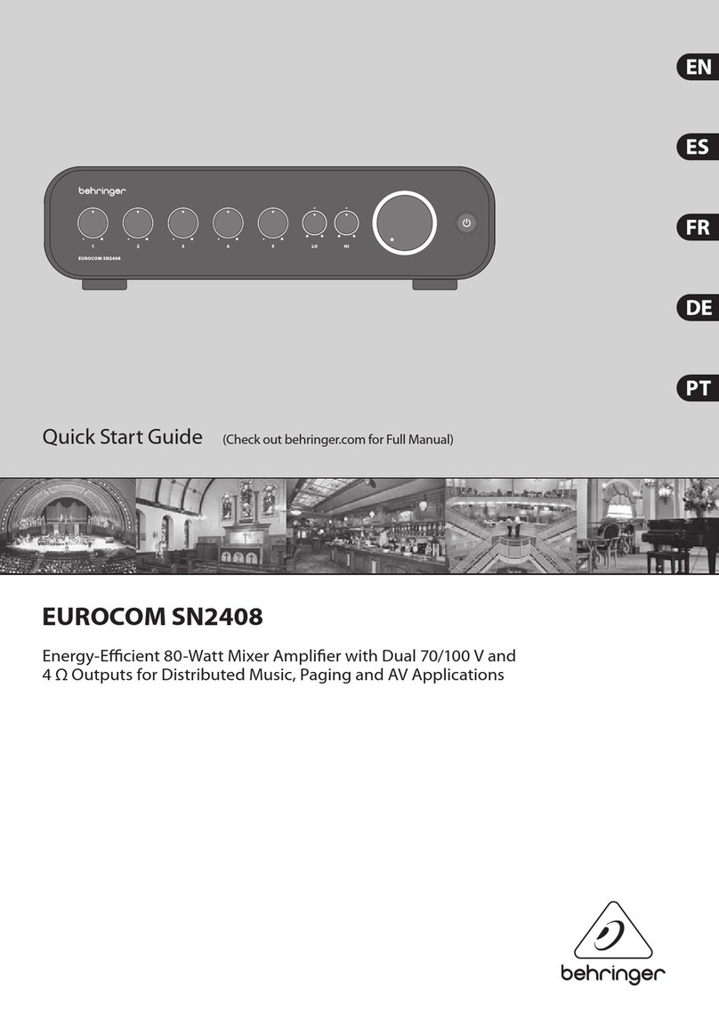 Behringer EUROCOM SN2408 User manual
