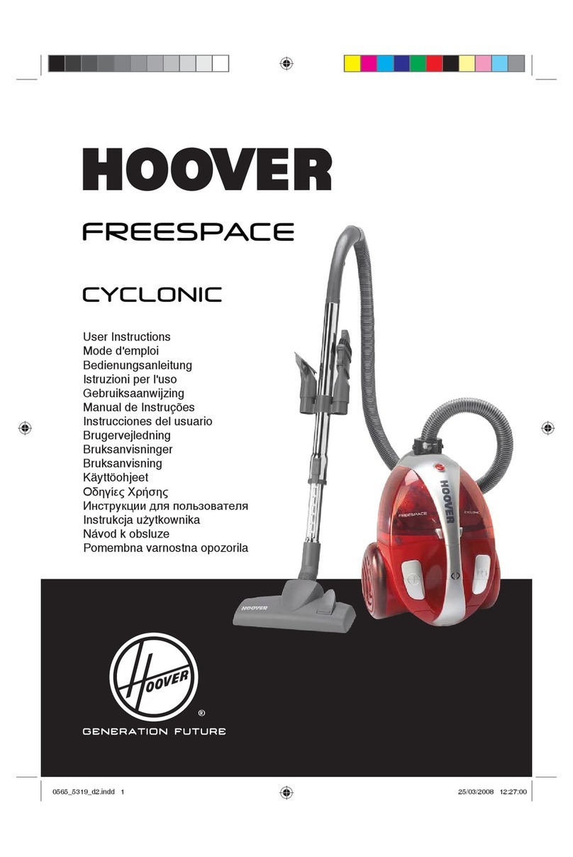 Hoover Freespace cyclonic TFS 7207 User instructions