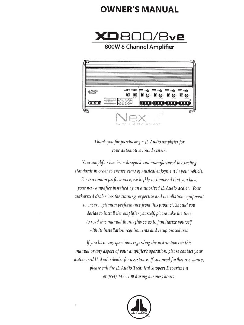 JL Audio XD 800/8v2 owner's manual
