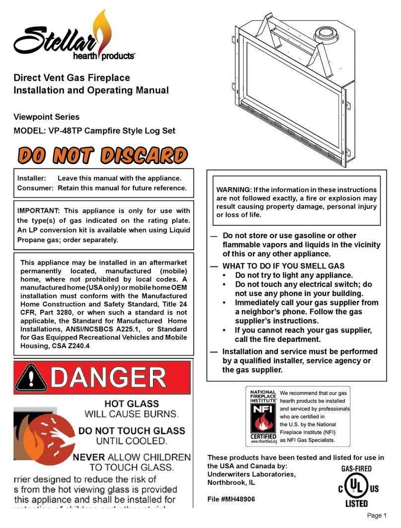 Stellar Hearth viewpoint VP-48TP Installation and operating manual