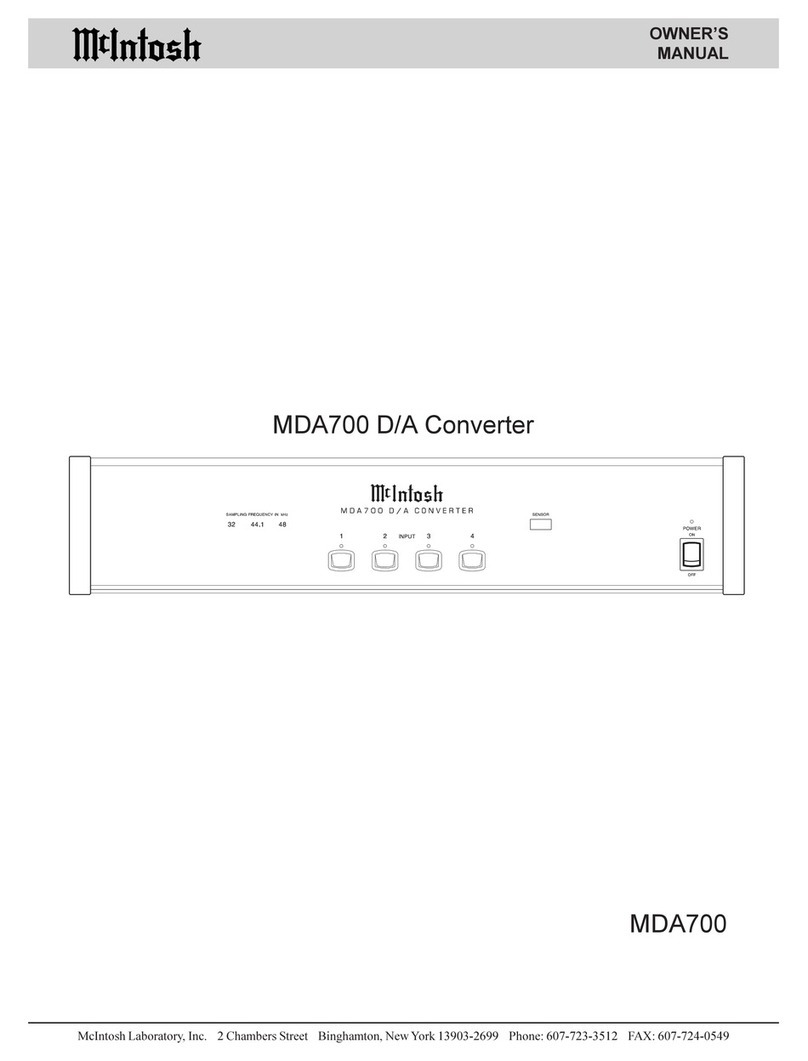 McIntosh MDA700 User manual