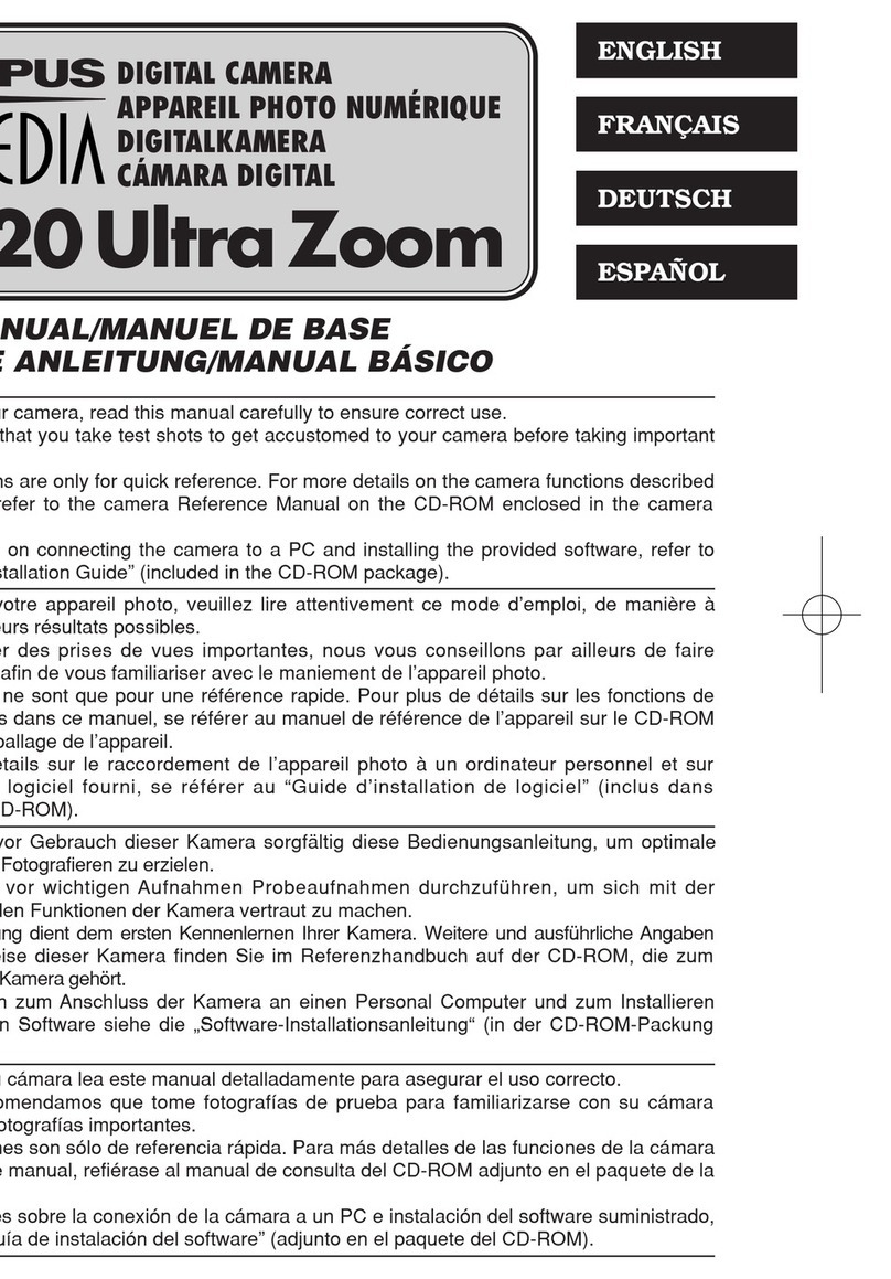 Olympus CAMEDIA C-720 Ultra Zoom Installation guide Olympus CAMEDIA C-720 Ultra Zoom Installation guide