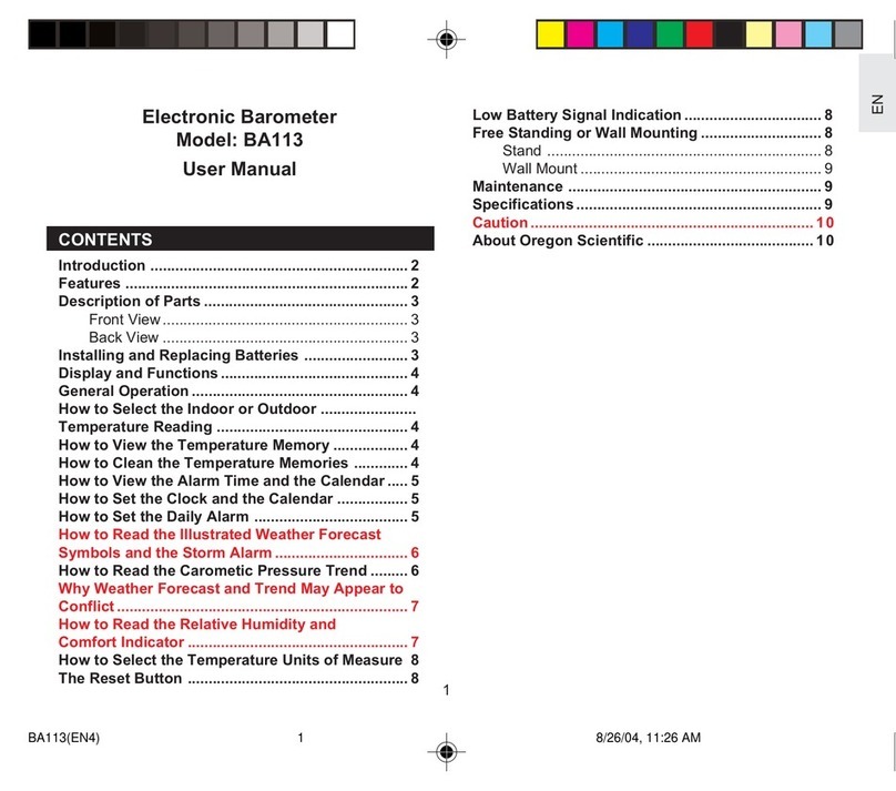 Oregon Scientific BA113 user manual