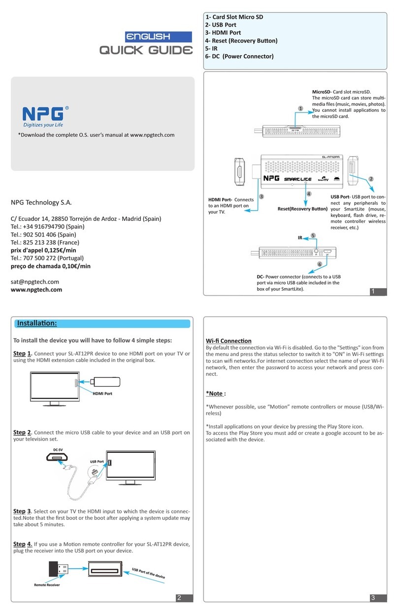 NPG SL-AT12PR quick guide