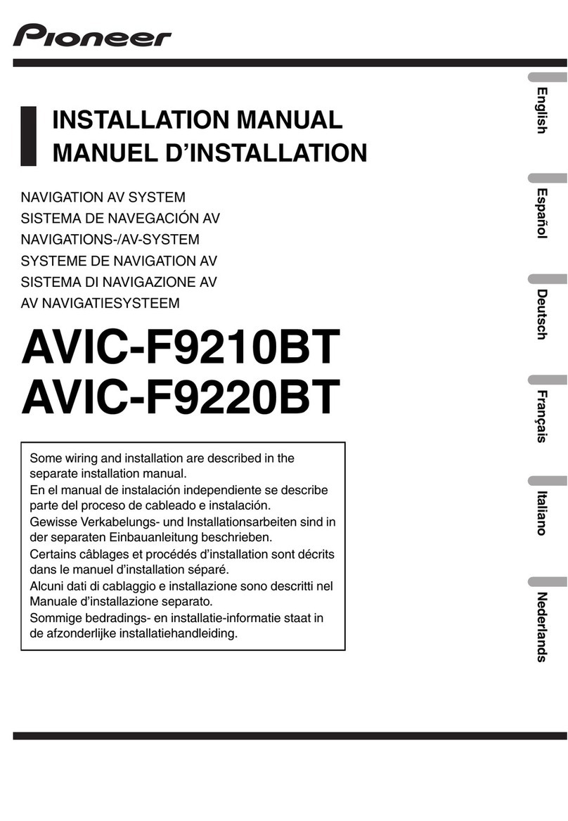 Pioneer AVIC-F9210BT installation manual