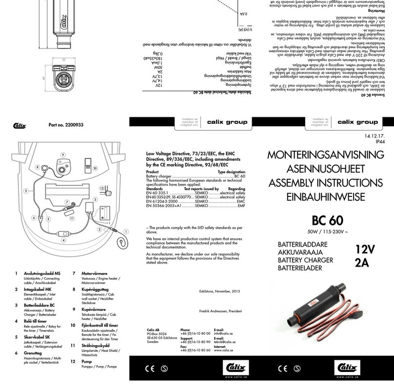Calix BC 60 Assembly instructions