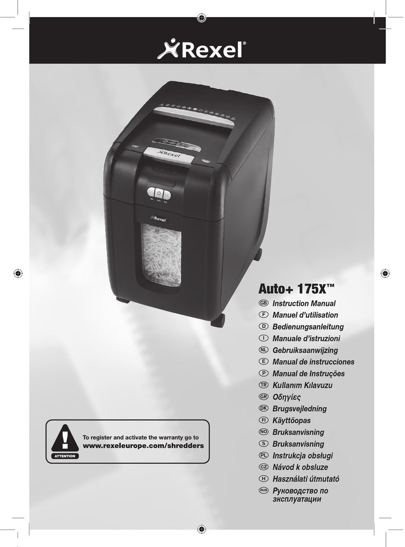 Rexel Auto+ 175X User manual