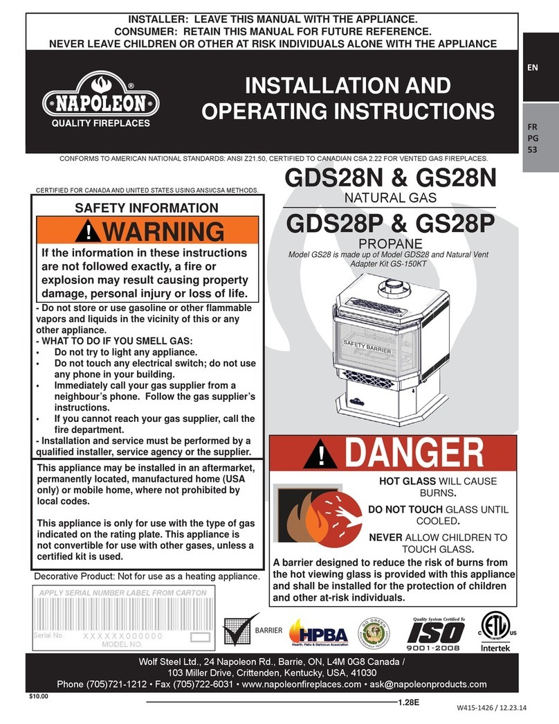 Napoleon Haliburton GDS28N User manual