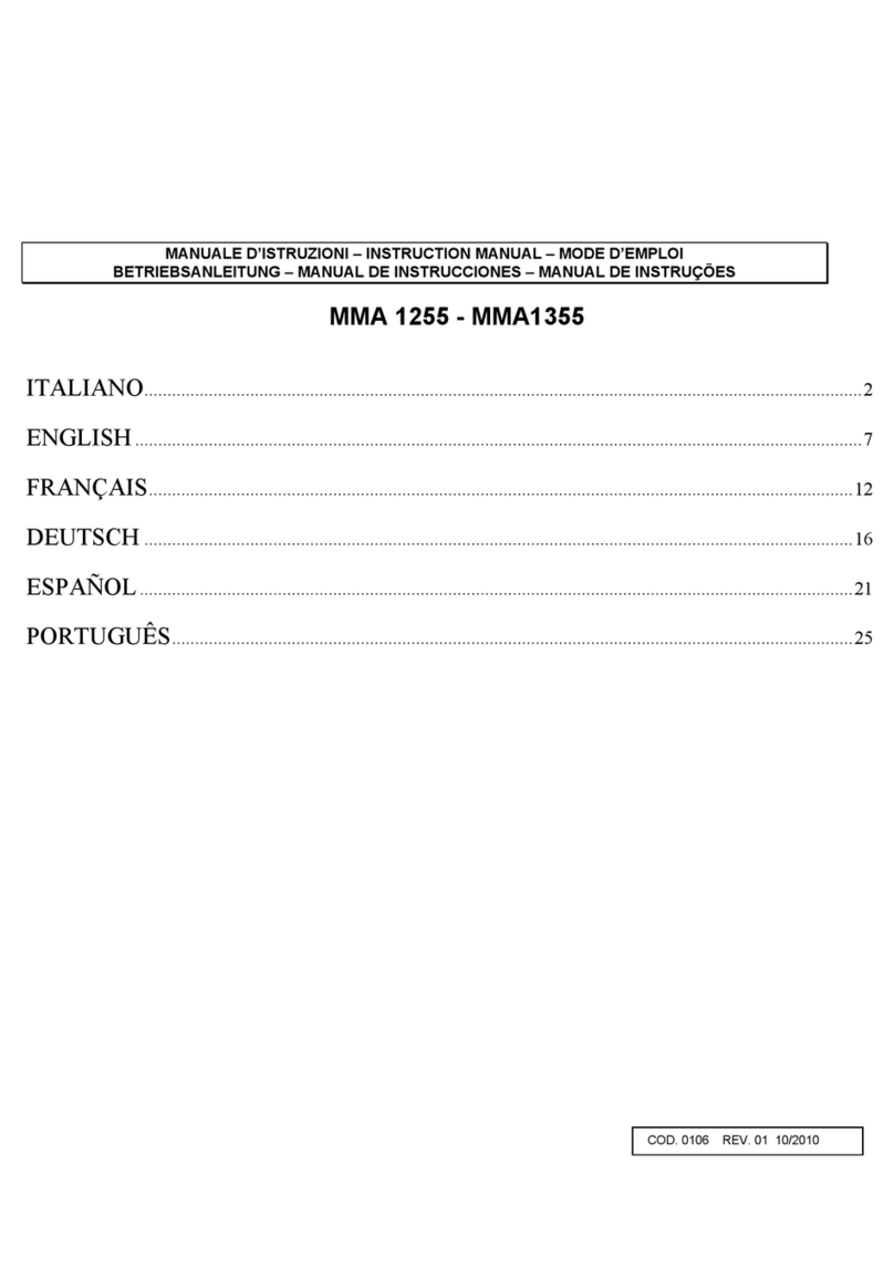 Elettro MMA 1255 instruction manual Elettro MMA 1255 instruction manual