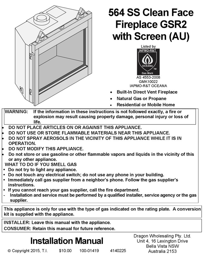Dragon Wholesaling 564 SS GSR2 installation manual